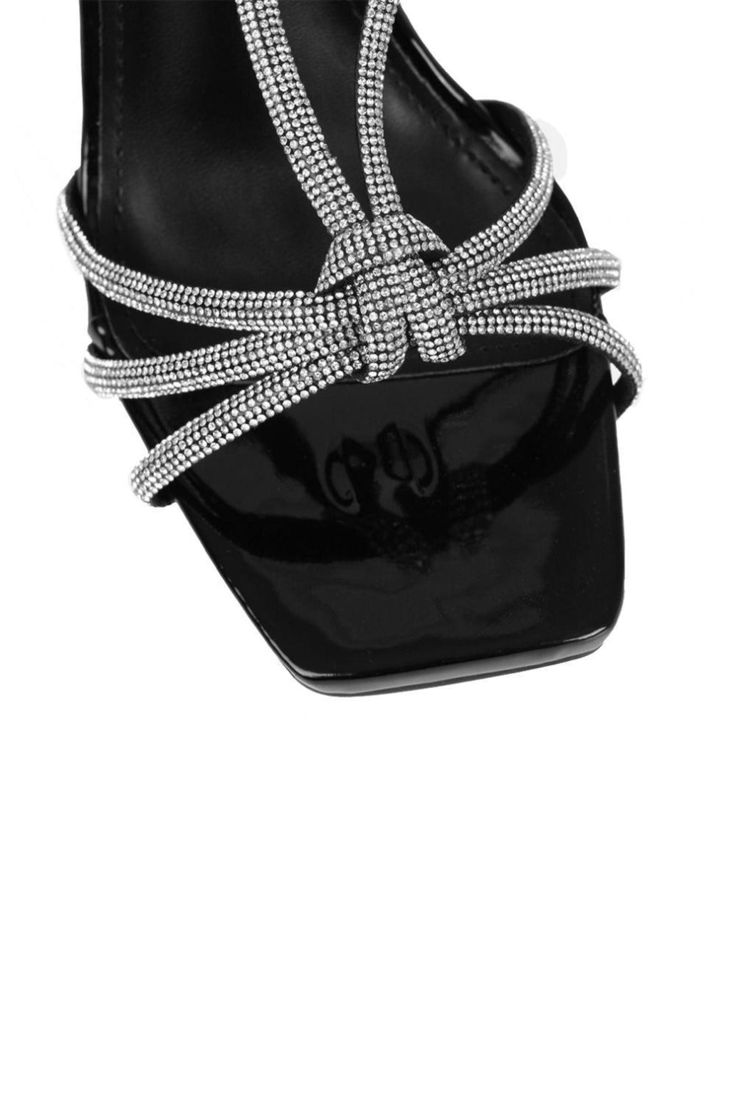 Tacones Negro Charol de brillo Argenté