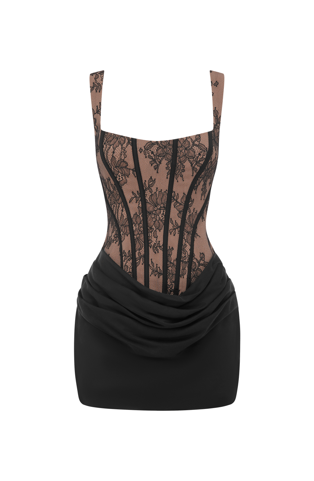 Cornelia Mini Dress - Black Lace
