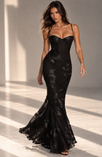 COSMOS Maxi Dress - BLACK