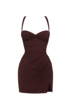 Everette Mini Dress - Plum Brown