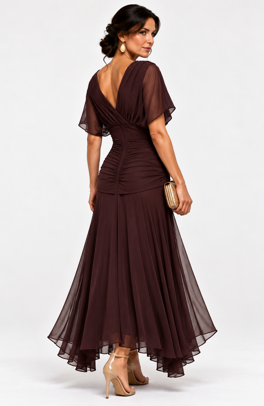 NEREIA Maxi Dress - BROWN
