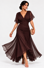 NEREIA Maxi Dress - BROWN