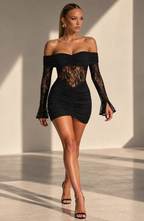 GAIA Mini Dress - BLACK