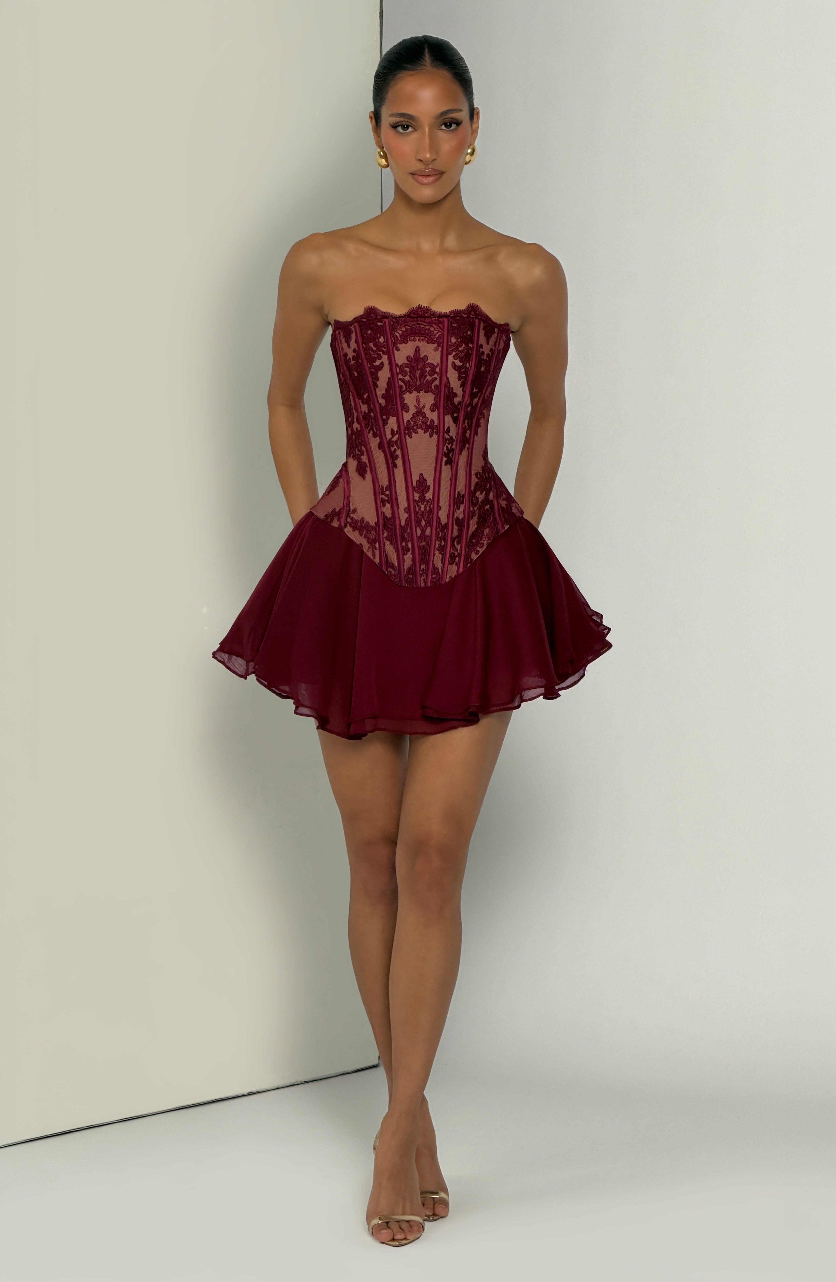 Nara Corset - Burgundy