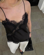 SELENE Lace Top - BLACK