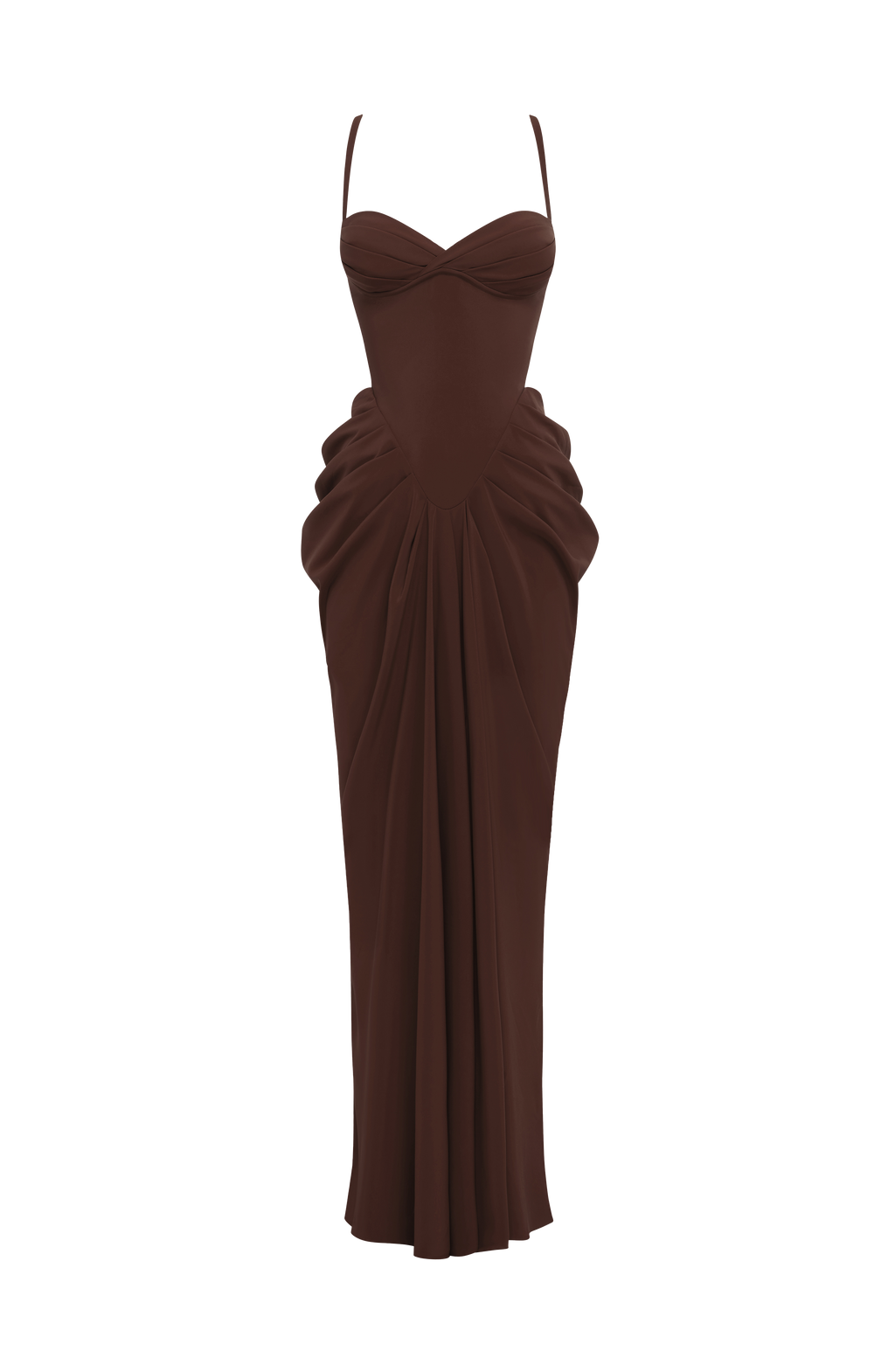 Lucille Maxi Dress - Plum Brown