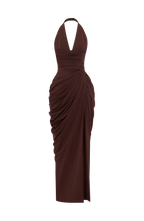 Minette Maxi Dress - Plum Brown