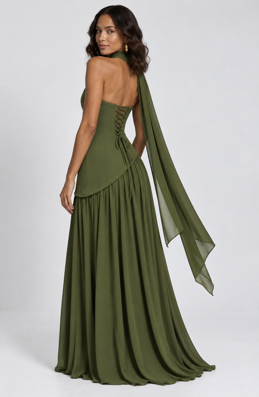 NEITH Maxi Dress - OLIVE KHAKI