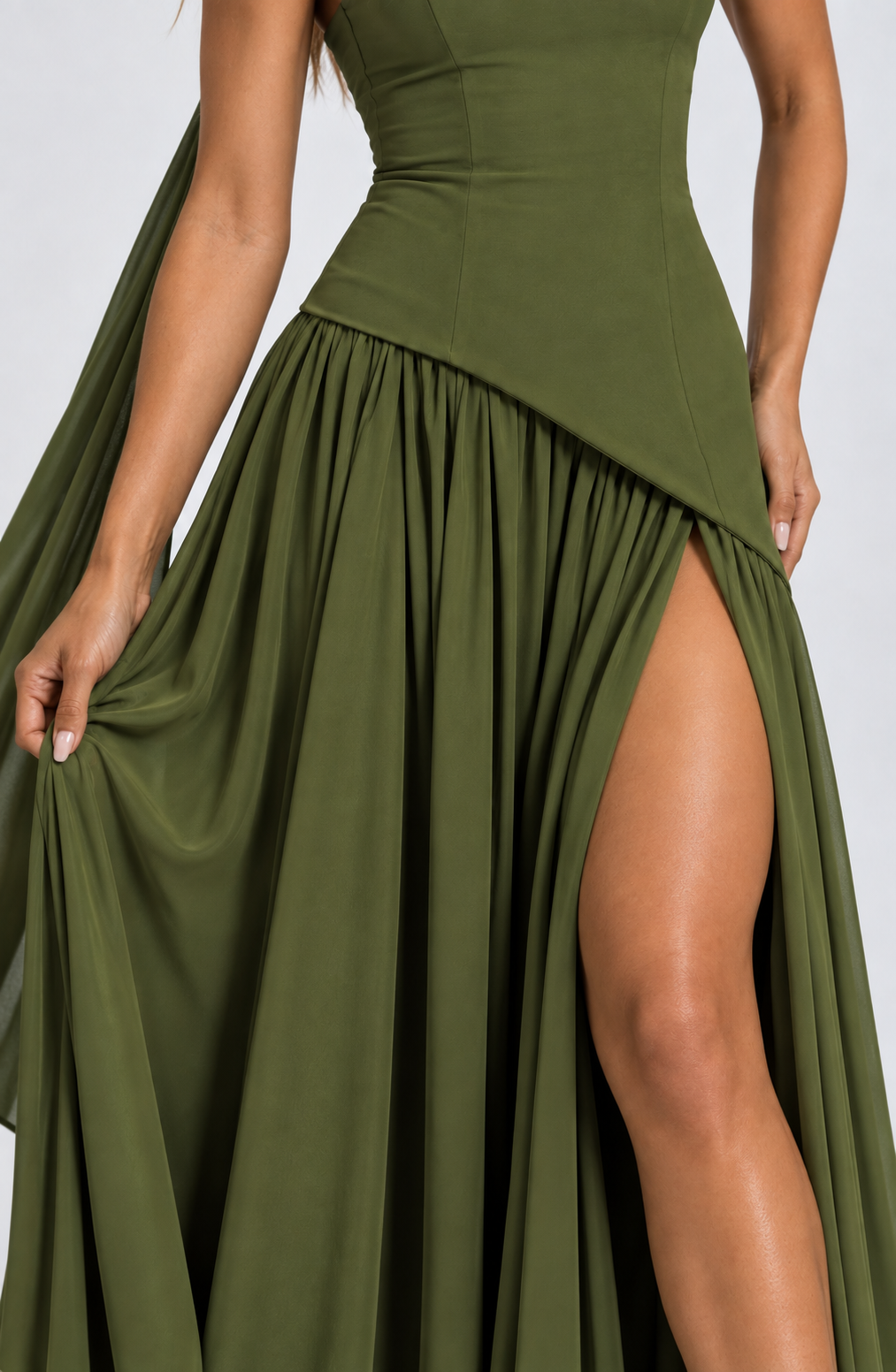 NEITH Maxi Dress - OLIVE KHAKI