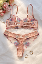 CAPELLA Embroidered Lingerie Set – BLUSH