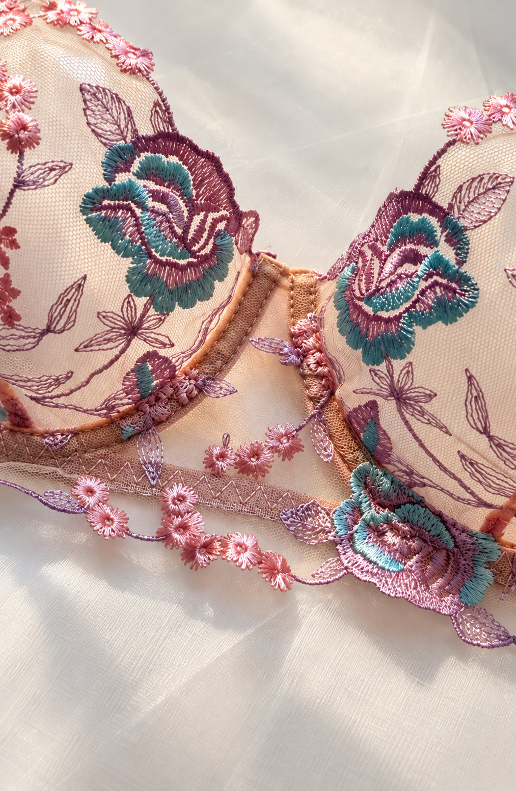 CAPELLA Embroidered Lingerie Set – BLUSH