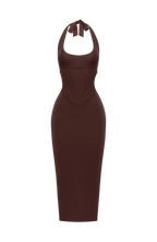 Roberta Midi Dress - Plum Brown