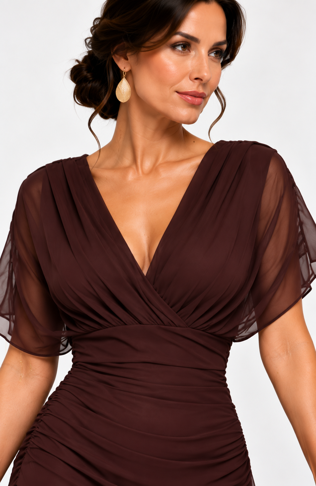 NEREIA Maxi Dress - BROWN