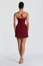 Everette Mini Dress - Burgundy