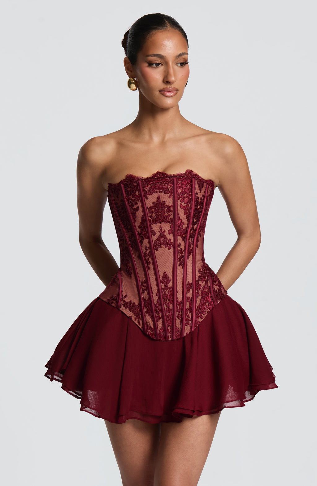 Nara Corset - Burgundy