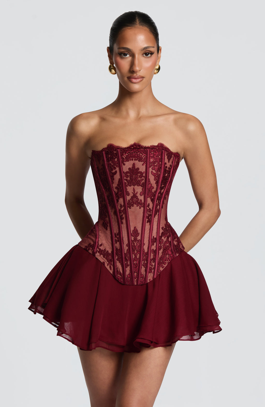 Nara Corset - Burgundy