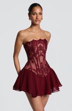 Nara Corset - Burgundy