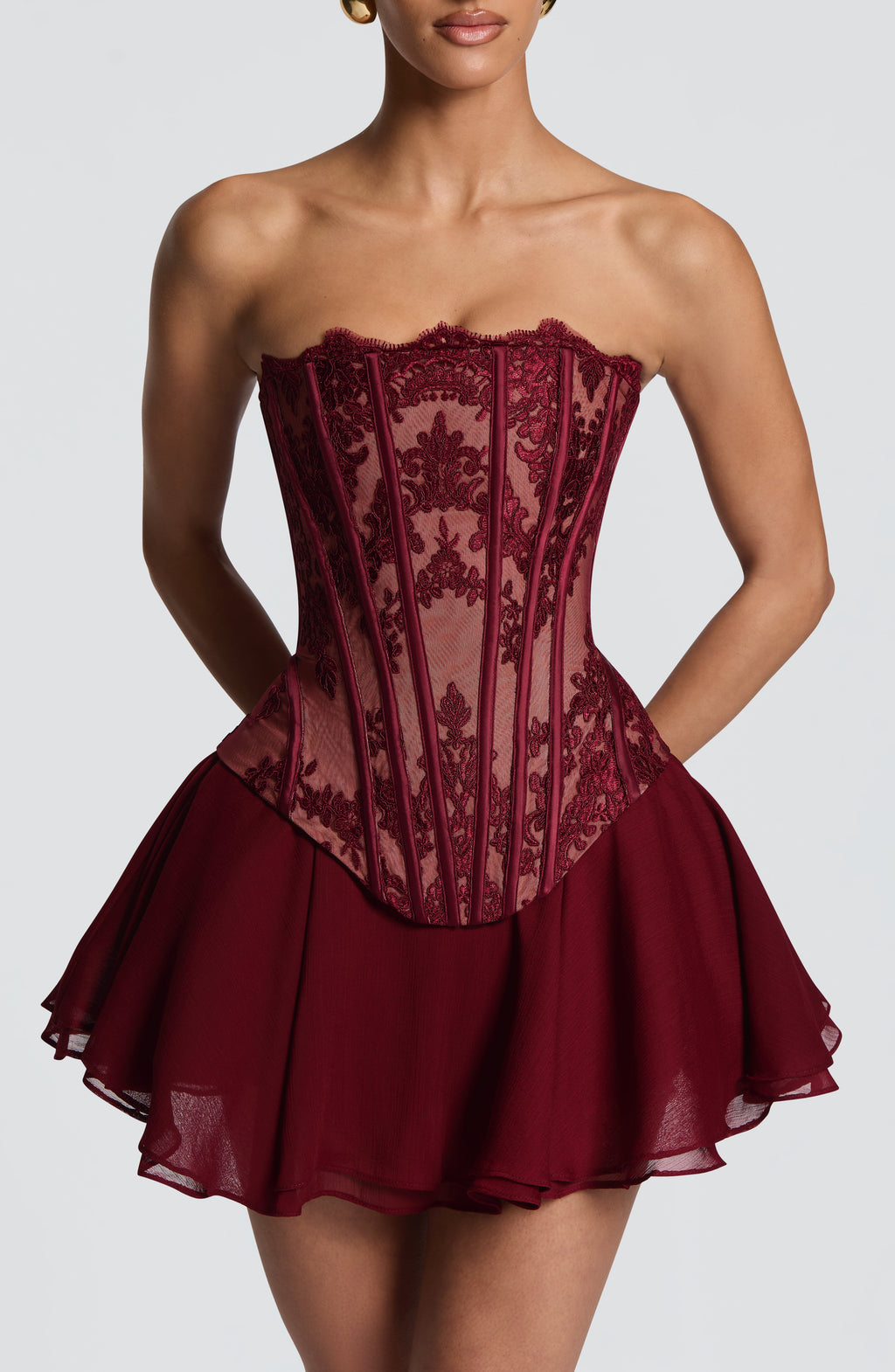 Nara Corset - Burgundy