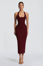 Roberta Midi Dress - Cherry Lacquer