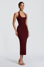 Roberta Midi Dress - Cherry Lacquer