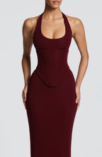 Roberta Midi Dress - Cherry Lacquer