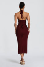 Roberta Midi Dress - Cherry Lacquer