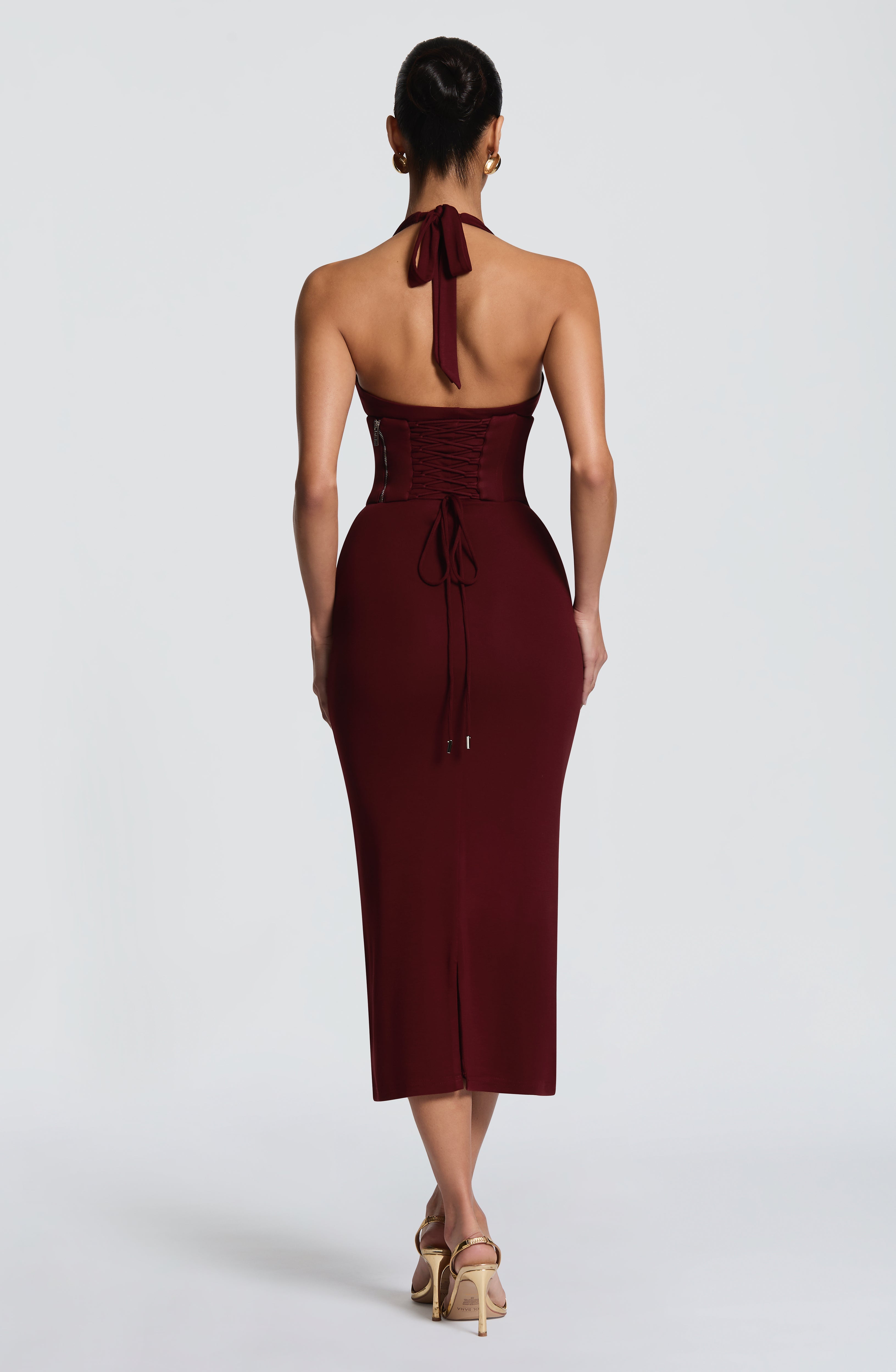 Roberta Midi Dress - Cherry Lacquer