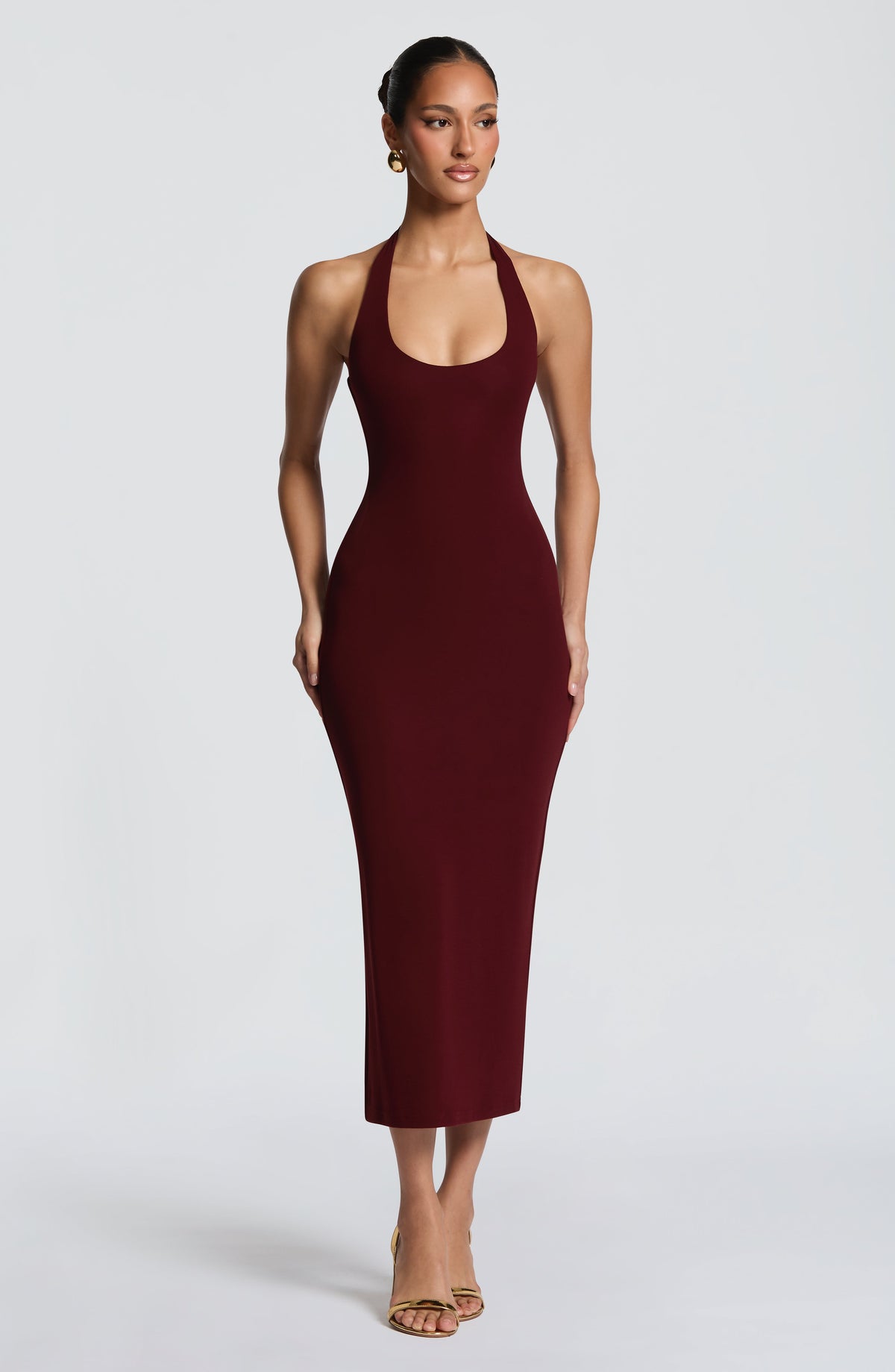 Roberta Midi Dress - Cherry Lacquer