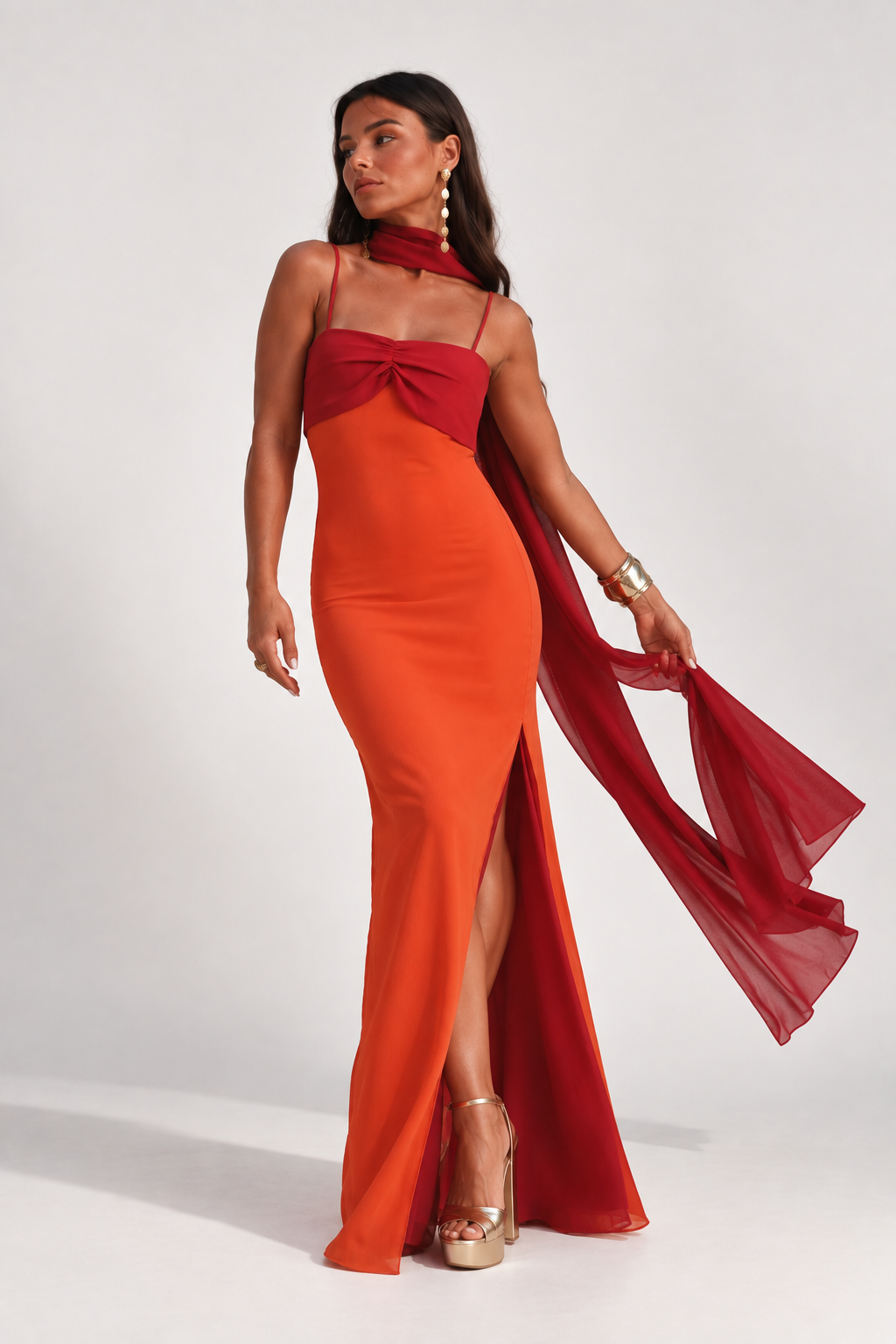 ANTHEA Maxi Dress - RED