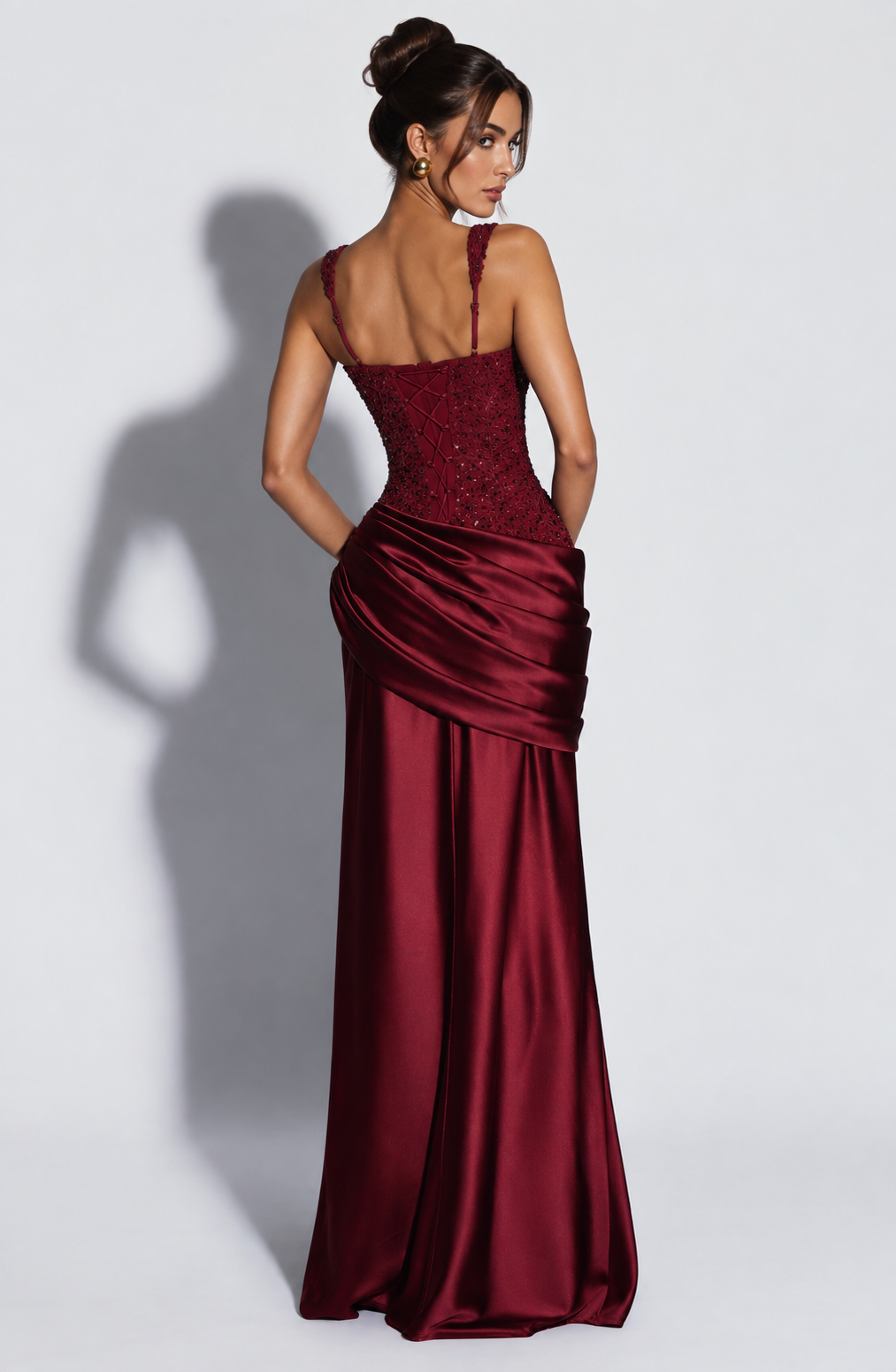 APHRODITE Maxi Dress - BURGUNDY