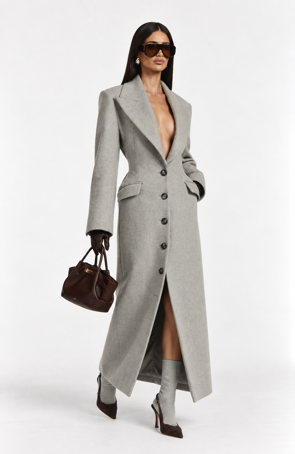 ARIADNE COAT - LIGHT GREY