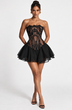 CLEA Corset & Skirt Set - BLACK