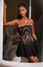 CLEA Corset & Skirt Set - BLACK