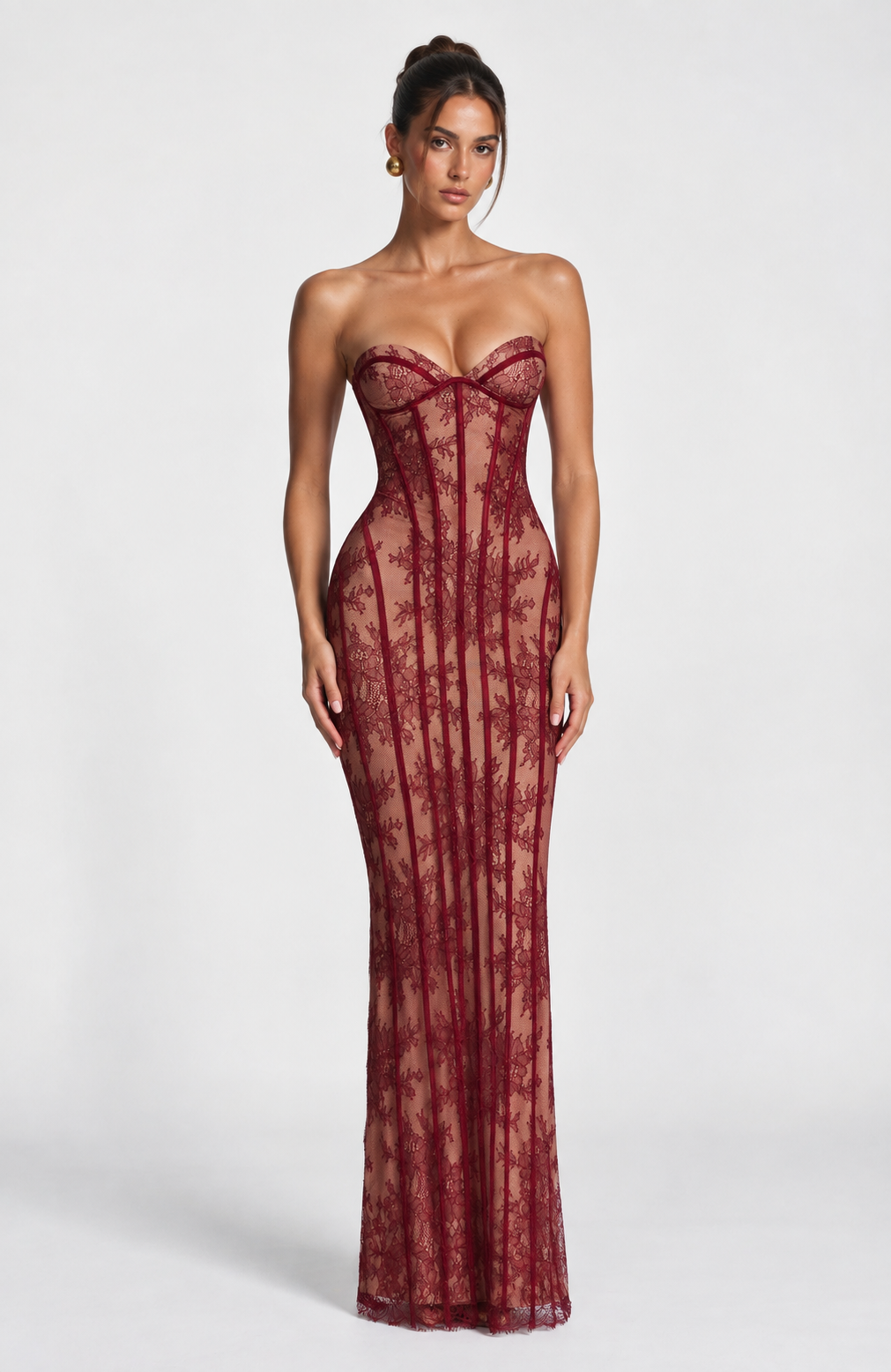 FORTUNA Maxi Dress - BURGUNDY