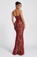 FORTUNA Maxi Dress - BURGUNDY