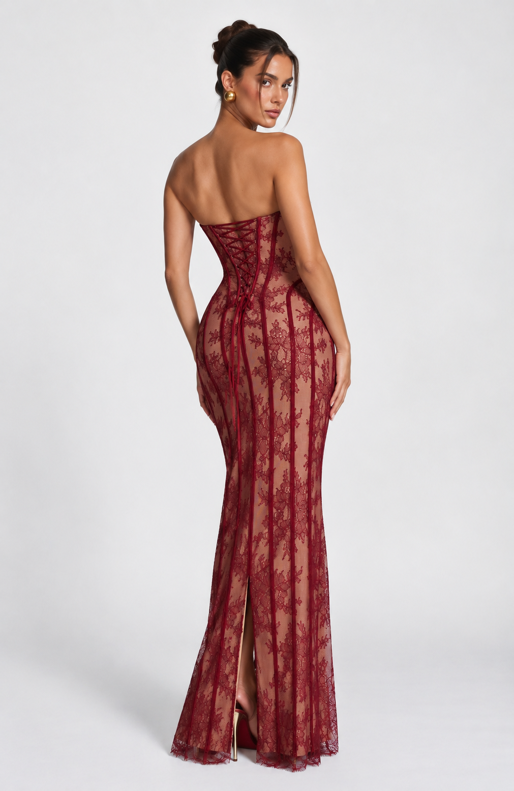 FORTUNA Maxi Dress - BURGUNDY