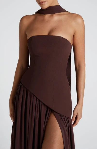 NEITH Maxi Dress - BROWN