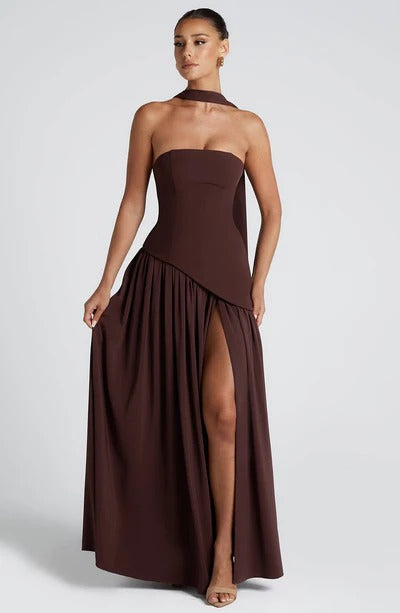 NEITH Maxi Dress - BROWN