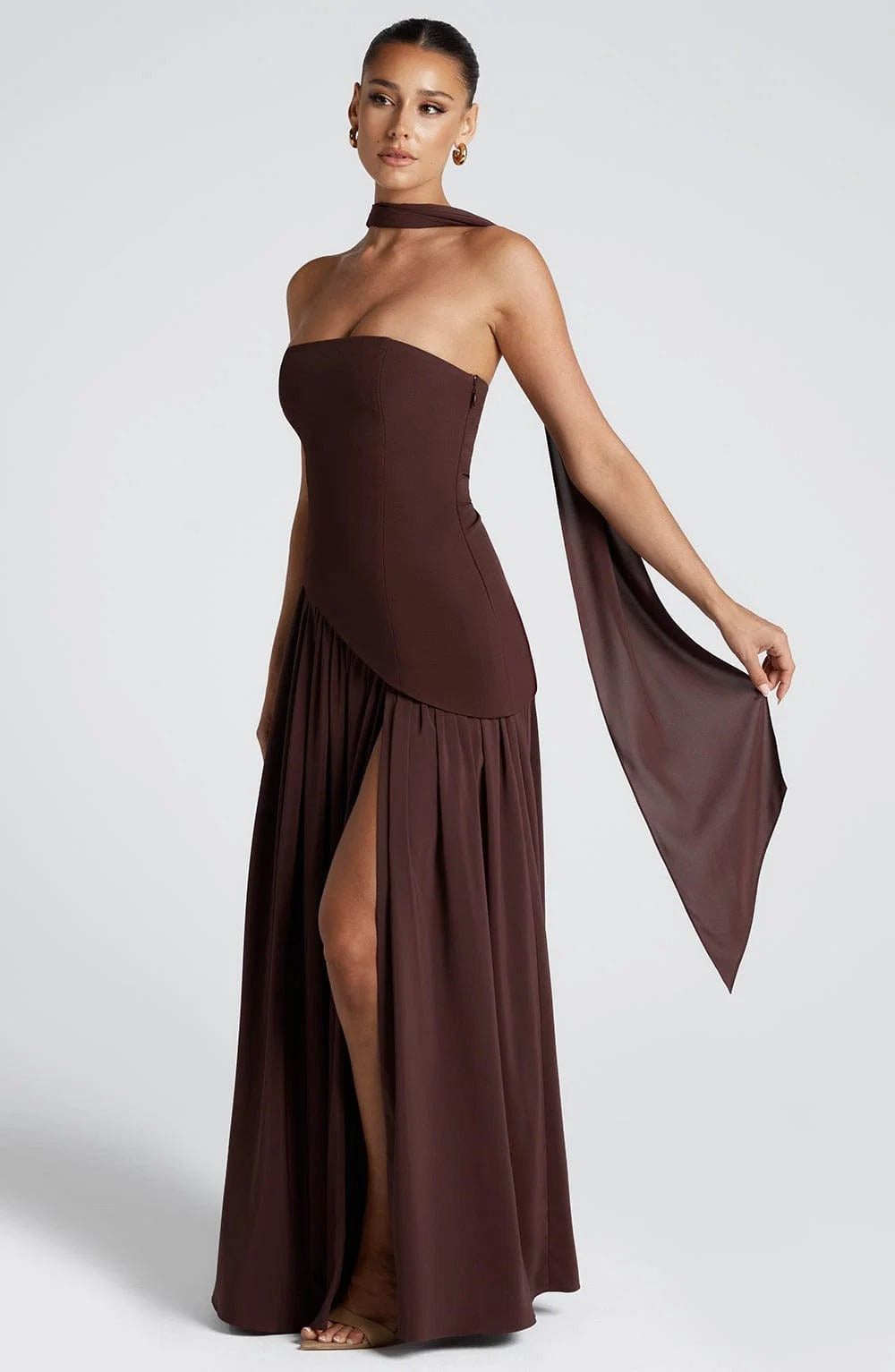 NEITH Maxi Dress - BROWN