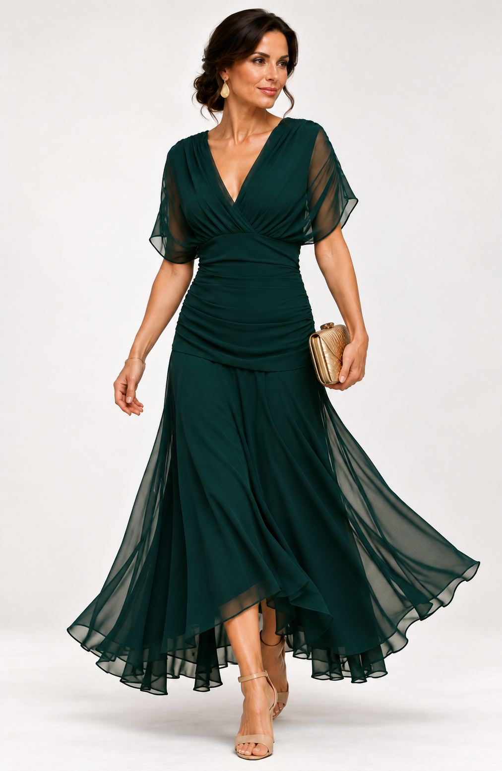 NEREIA Maxi Dress - DARK GREEN
