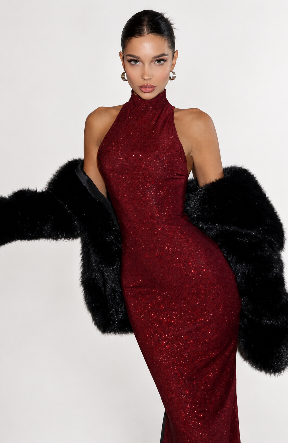 GARNET Maxi Dress · BURGUNDY